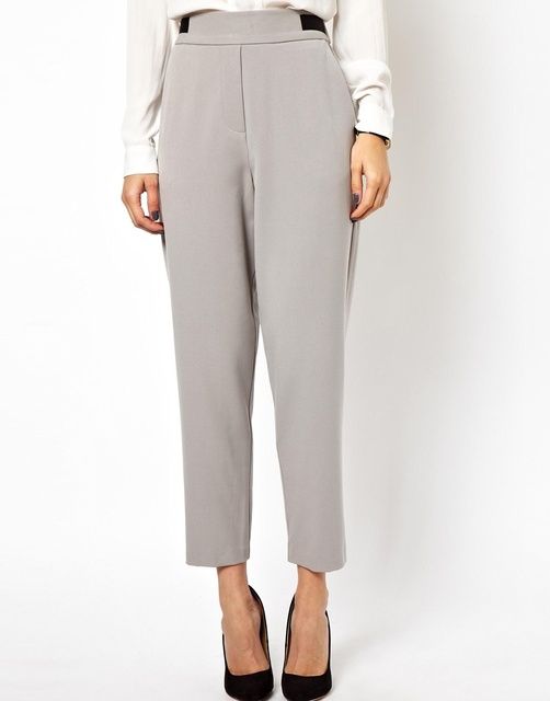 ... about ASOS Womens Premium Relaxed Pants with Zips in Grey, Size UK 6