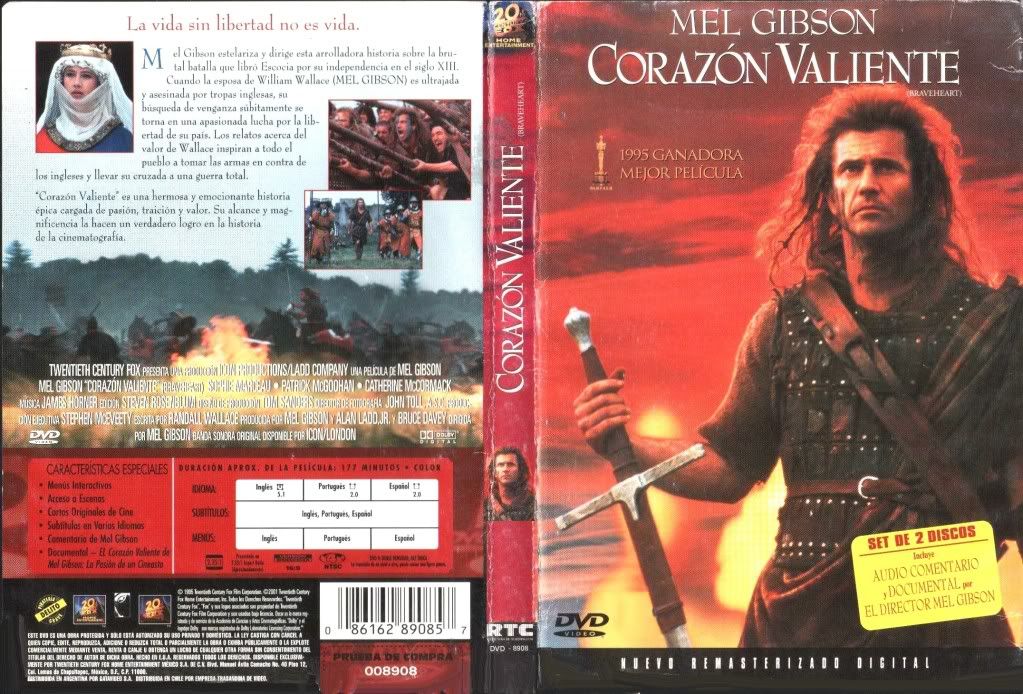 Braveheart (Corazon Valiente) Dvd (Eng-Spa)