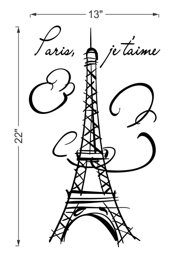 Eiffel Tower Paris Vinyl Wall Decals Stickers Art #007 | eBay