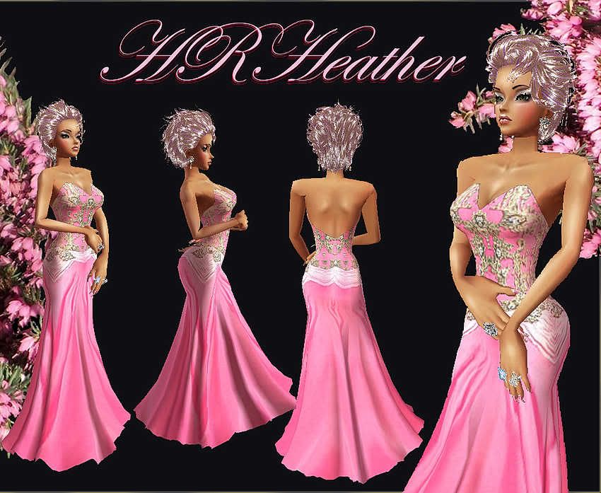  HRHeather’s luxurious feeling pink formal gown with superior beaded work on the bodice. Any bridesmaid, princess, or prom Queen would adore to wear such a formal. This is simply a superb vintage couture fashion piece - a MUST HAVE for any Princess, or fairy Empress.