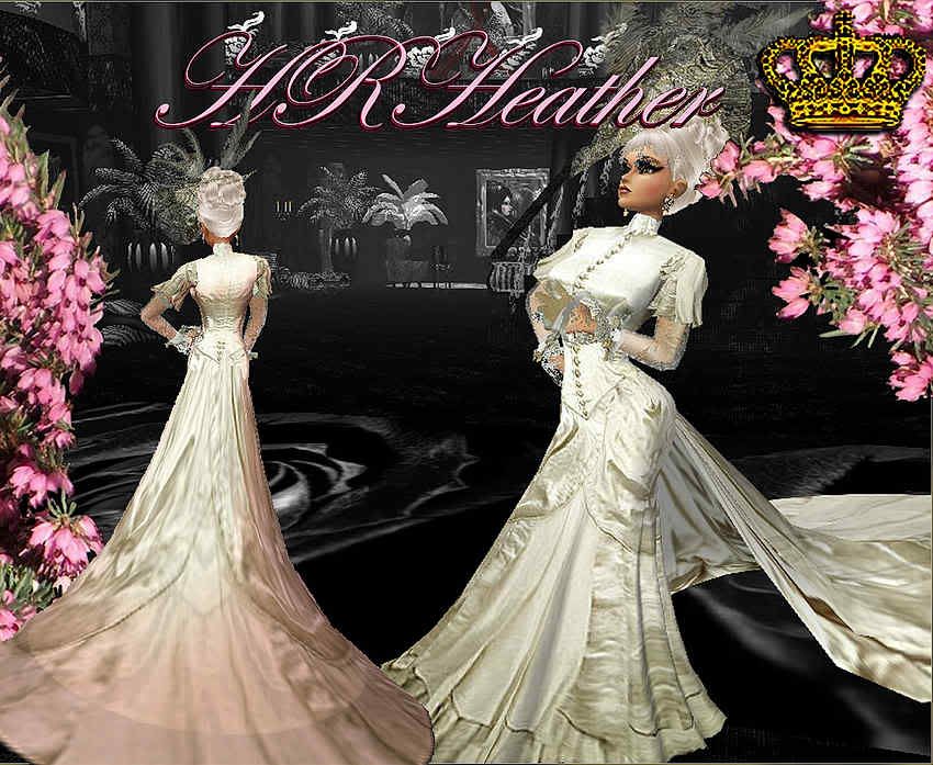  HRHeathers Cathedral train for her luxurious feeling (though, rather constricted) Edwardian (Titanic era) wedding gown, or very regal ball, &/or evening gown. Made of Duchess satin, this is a very true to the time example. Attaching to the buttons on the back of the corset of the matching gown, it adds that extra touch of elegance to an already regal gown. May be used by Royalty for very formal occasions (such as coronations). This is in my Royal Line of regal wear. Try before you buy. Please do return to this sales page to offer your kindly received review of this product of mine. If you have concerns, please dont hesitate to message my home page  Im not averse to fixing things that dont work (so hold of making these comments known on the sales page (thank you).