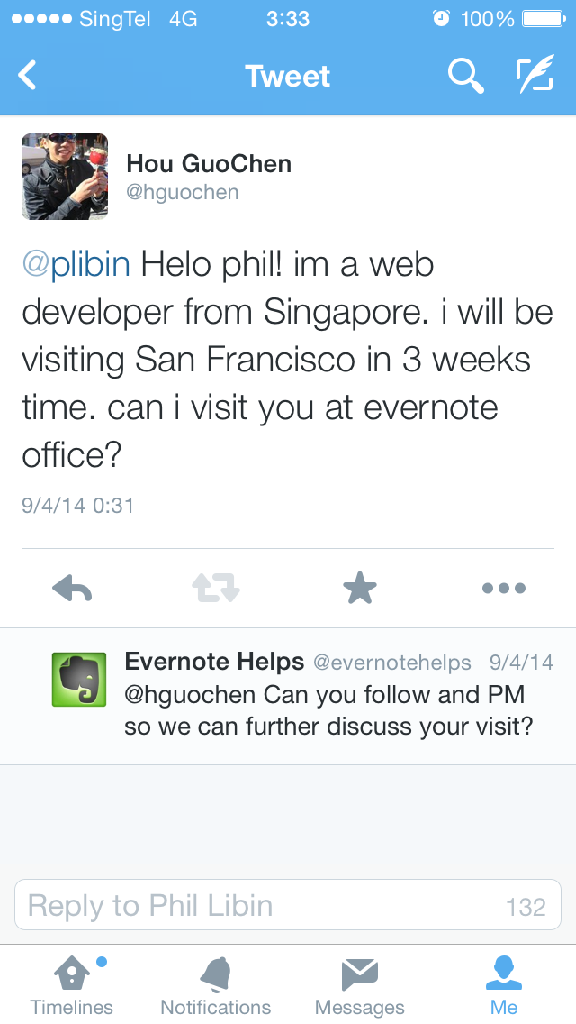 Tweeting Phil Libin