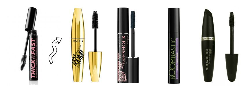 top mascaras, best 5 mascaras uk, thick and fast soap and glory, astor big and beautiful book, avon super shock mascara, boomtastic gosh, false lash effect maxfactor 2