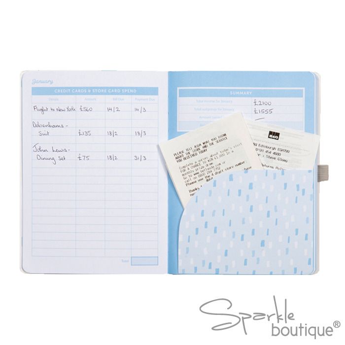 BUDGET BOOK Monthly Expenses Organiser/Tracker/Planner12 Pockets Xmas Gift eBay