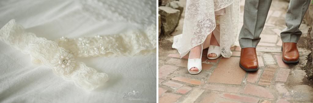Vintage Rustic Wedding - wedding shoes, garters
