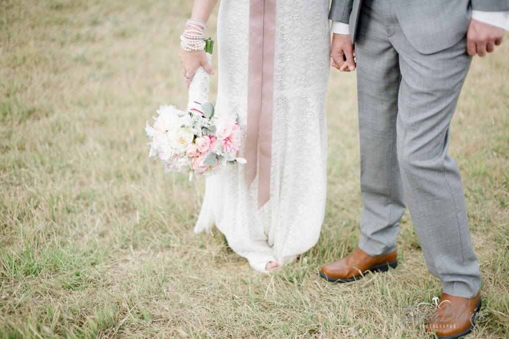 Vintage Rustic Wedding - wedding dress & suit, flowers