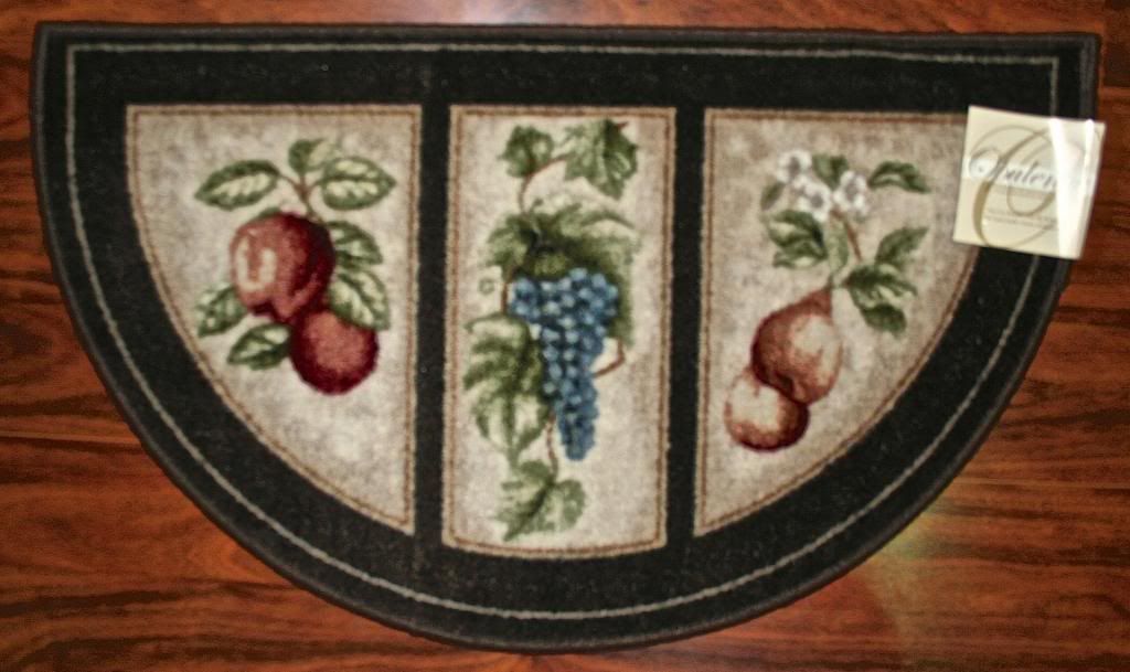 3x4 Kitchen Rug Mat Brown Washable Mats Rugs Fruit Grapes Pears ...