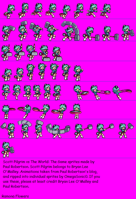 Ramona Sprite Sheet Photo by scottpilgrimsprites Photobucket