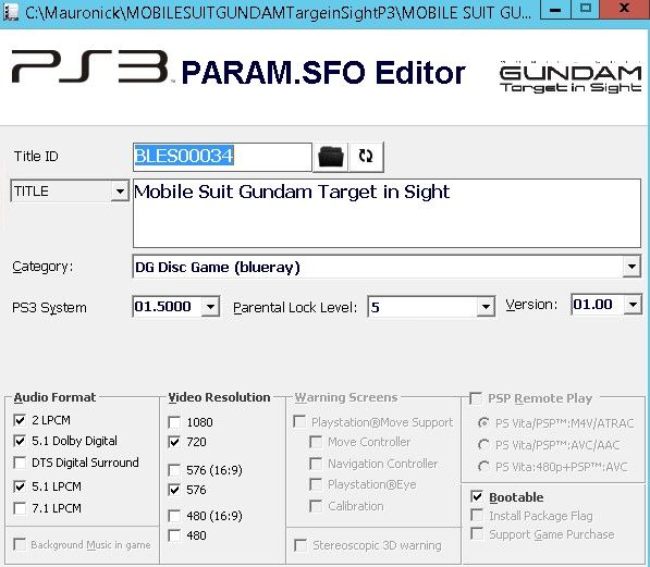 [Ps3] MOBILE SUIT GUNDAM Target in Sight (2007) [Cfw 3.55] EUR - Full ENG 