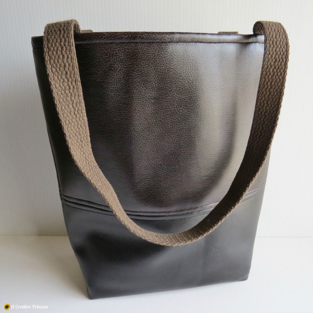 pleather tote bag