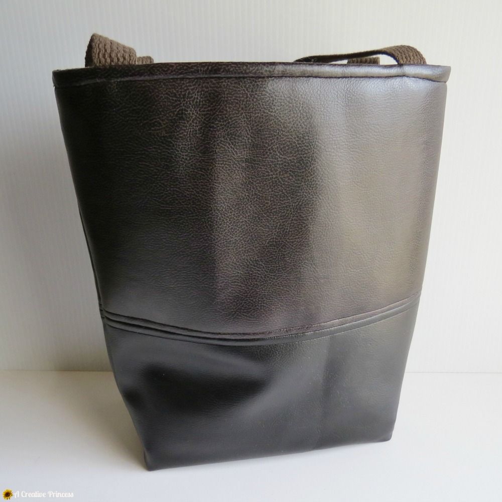 pleather tote bag