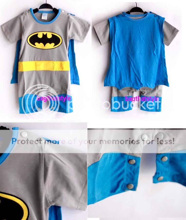Superman Batman Baby All in 1 Fancy Dress Outfit
