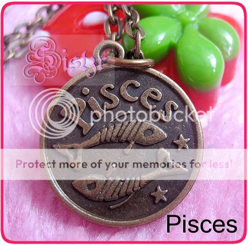 Vintage Constellation Birthday Gift Destiny Necklace Pendant Bronze 12 