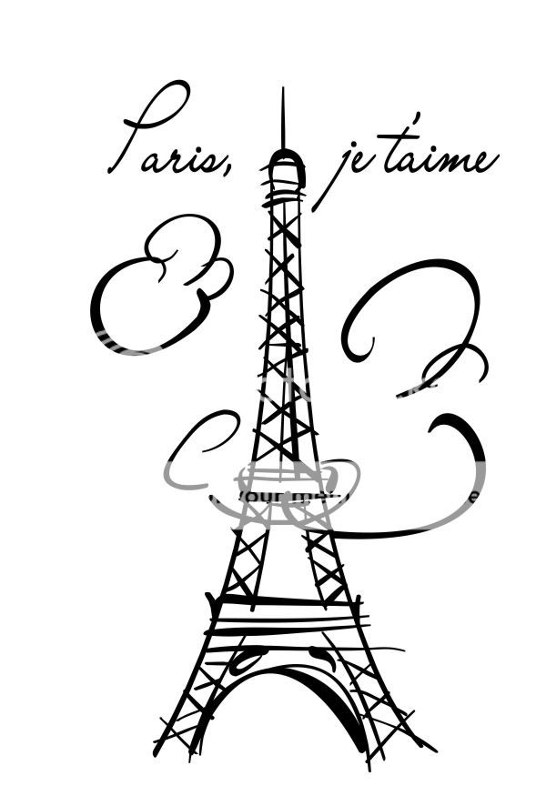 Eiffel Tower Paris Vinyl Wall Sticker Decal Art #007 | eBay