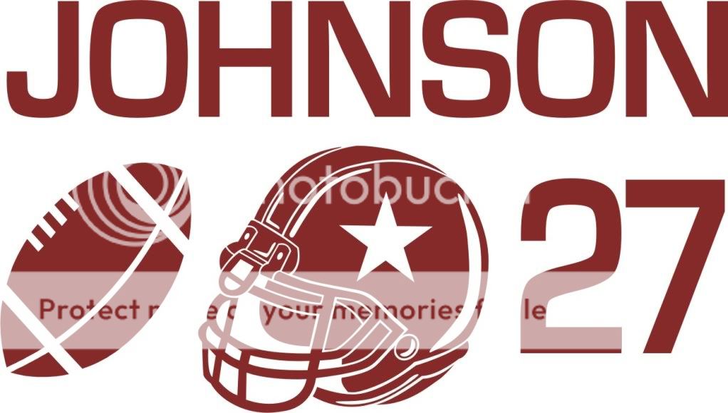 Custom Name & Number FOOTBALL Vinyl Wall Decals #028  