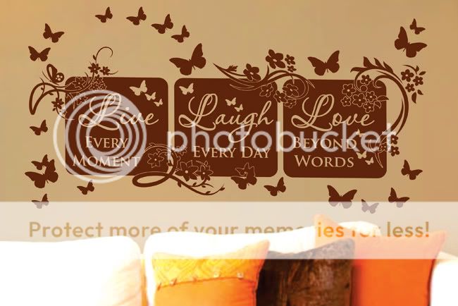 Vinyl Wall Decor Mural Quote Decal Live Laugh Love 64