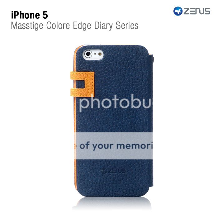 Navy Two Tone Protective Case Wallet for iPhone 5 Diary Series Credit