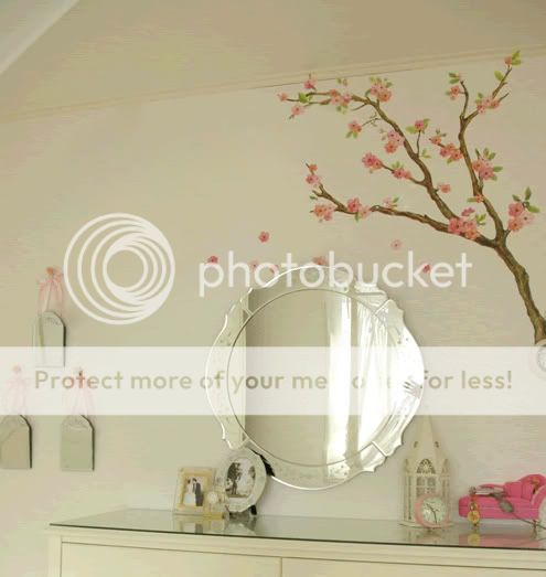 Delicate Flowering Tree branch Wall Art Accent Decal Vinyl Stickers 