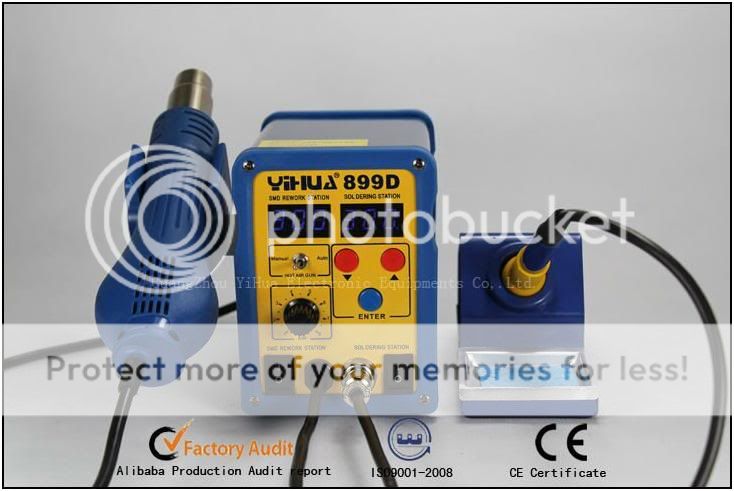 YH 899D SMD HOTAIR GUN REWORK SOLDERING IRON STATION 2 IN 1  