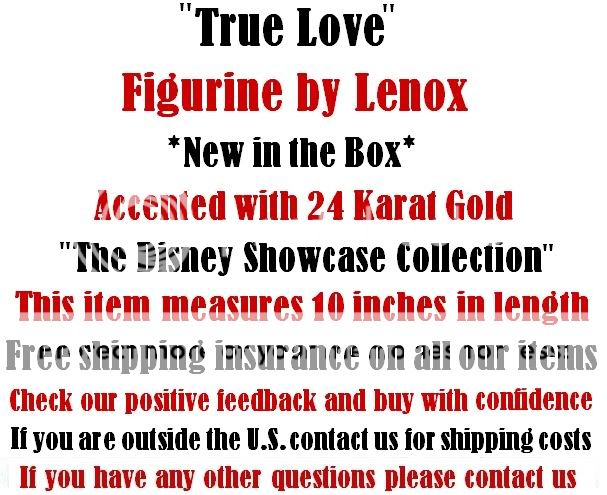 Lenox Mickey & Minnie True Love Disney Figurine *New in Box*  