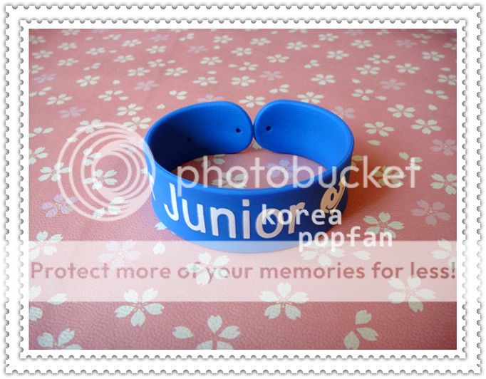 SJ SUPER JUNIOR HEART E.L.F KPOP Support wristband wide BLUE NEW 