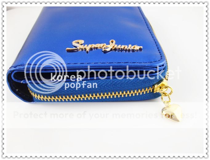 SJ SUPER JUNIOR WITH E.L.F KPOP BLUE WALLET CARD COIN CASE NEW  