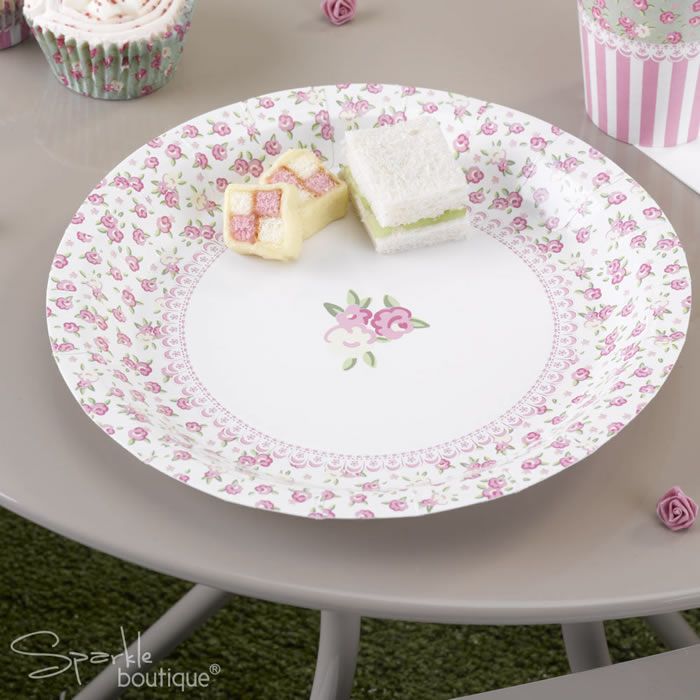 FRILLS & SPILLS PAPER PLATES-Floral Shabby Chic Tea/Hen Party-FULL ... FRILLS & SPILLS PAPER PLATES-Floral Shabby Chic Tea/Hen Party-FULL ...