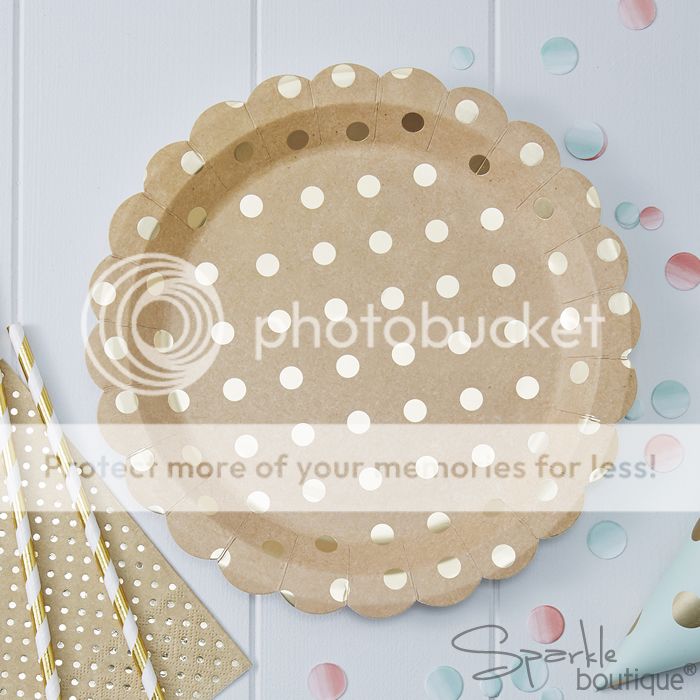 brown kraft paper plates