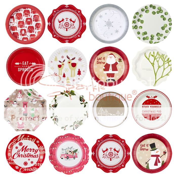 xmas paper plates