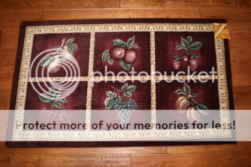  Kitchen Rug Mat Burgundy Washable Mats Rugs Fruit Grapes Pears
